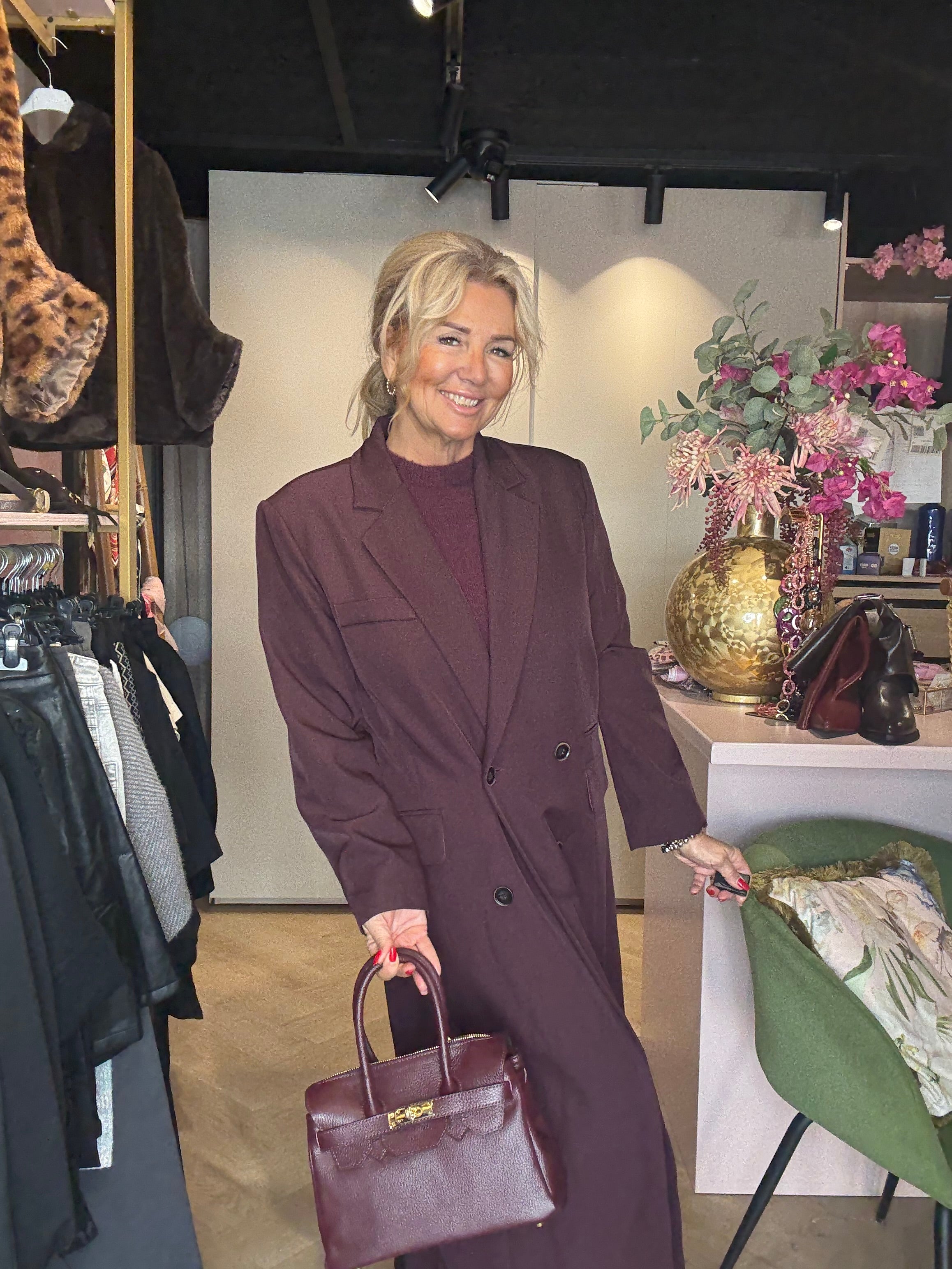 Blazer Mantel Burgundy